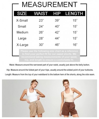 Shorts for Women Casual Summer Drawstring Comfy Fleece Drawstring High Waist Running Shorts with Pockets Oatmeal $9.84 Shorts