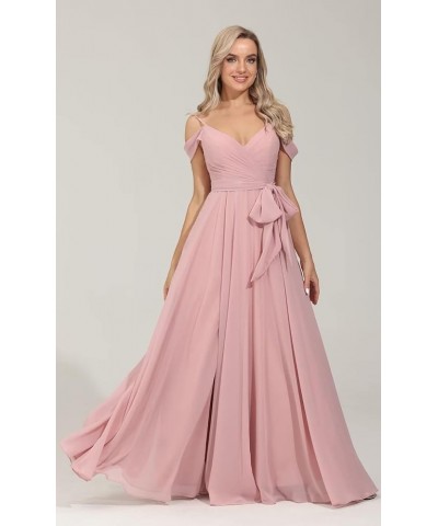 Off Shoulder Bridesmaid Dresses 2024 New Chiffon Pleated Wedding Guest Dresses Formal Evening Dress for Women,R49 Dusty Sage ...