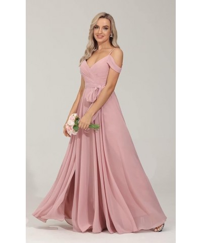 Off Shoulder Bridesmaid Dresses 2024 New Chiffon Pleated Wedding Guest Dresses Formal Evening Dress for Women,R49 Dusty Sage ...