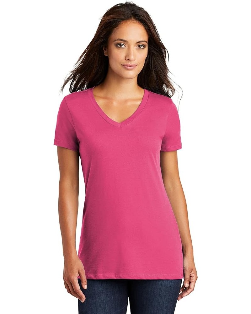 Ladies Perfect Weight V-Neck Tee. DM1170L Dark Fuchsia $6.90 T-Shirts