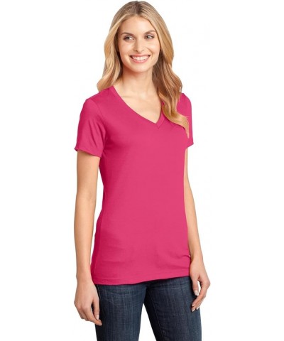 Ladies Perfect Weight V-Neck Tee. DM1170L Dark Fuchsia $6.90 T-Shirts