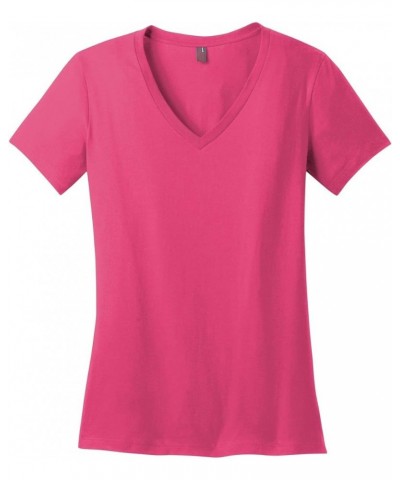 Ladies Perfect Weight V-Neck Tee. DM1170L Dark Fuchsia $6.90 T-Shirts