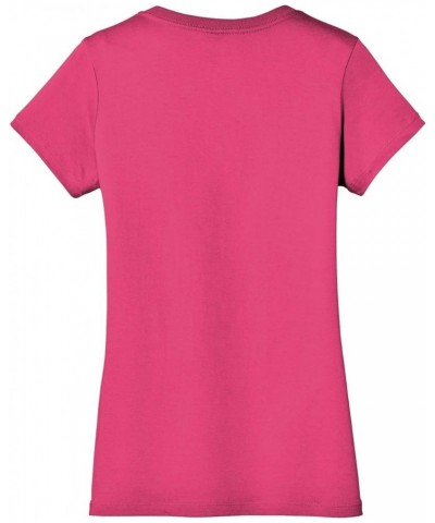 Ladies Perfect Weight V-Neck Tee. DM1170L Dark Fuchsia $6.90 T-Shirts