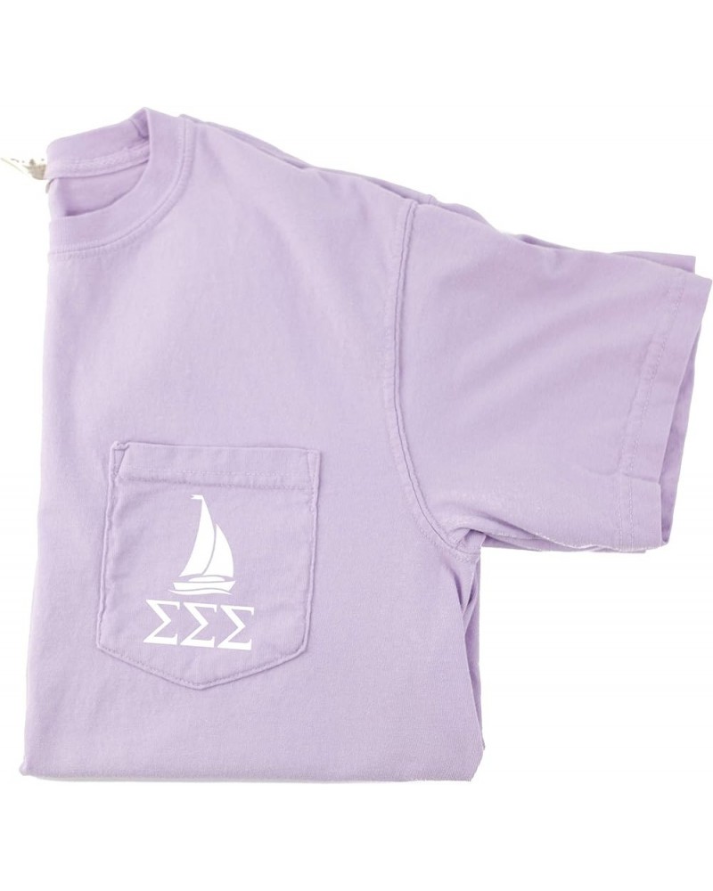 Sigma Sigma Sigma Sailboat Pocket Tee Orchid $13.86 T-Shirts