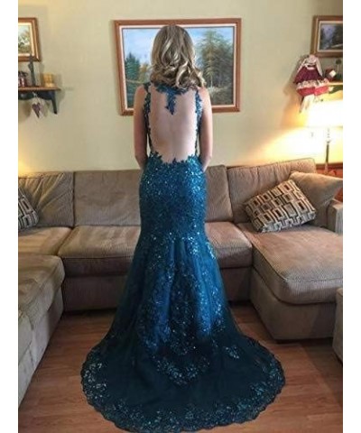 Women's Sparkly Sequin Mermaid Prom Dresses 2020 Long V-Neck Formal Wedding Evening Dress EV44 Light Sea Green $42.00 Dresses