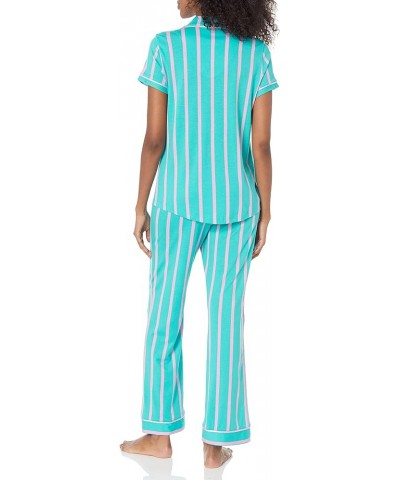 Women's Bella Printed Short Sleeve Top & Pant Pajama Set Andaman Strip $27.16 Sleep & Lounge