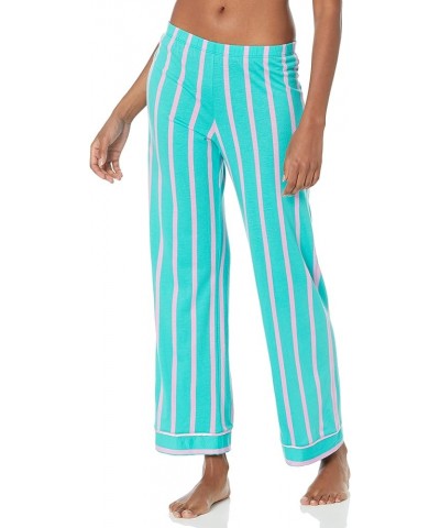 Women's Bella Printed Short Sleeve Top & Pant Pajama Set Andaman Strip $27.16 Sleep & Lounge