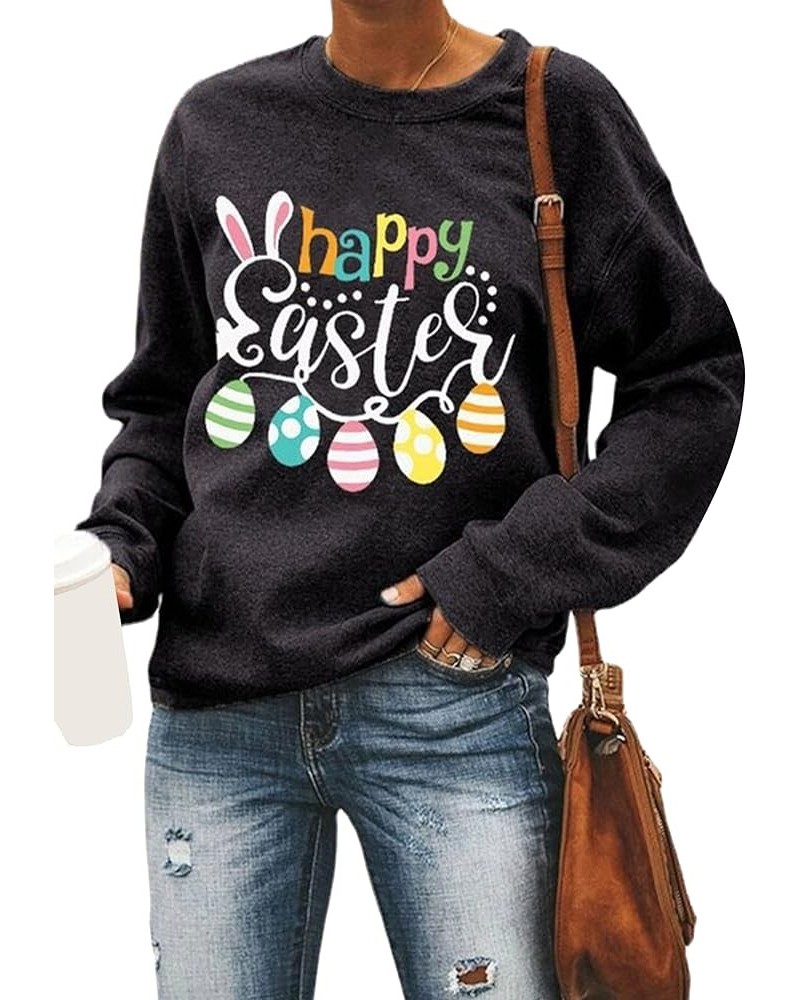 Women's St. Patricks Day Loose Fit Sweatshirt Irish Clover Print Long Sleeve Pullover Shamrock Round Neck Shirt Tops Easter E...