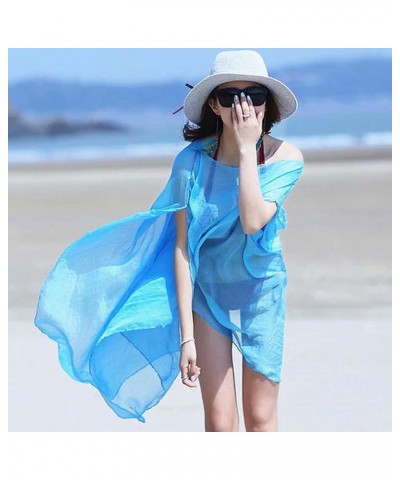 Women Beach Wrap Sarong Silk Cloth Swimsuit Coverups Bikini Sarong Swimsuit Wrap Skirts Beach Scarf for Summer Winter Green+ ...