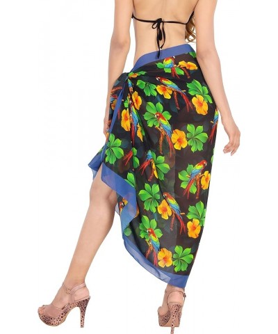 Women's Swimwear Summer Beach Dress Bikini Vacation Swimsuit Swim Cover Up Long Pareos Bathing Suit Sarong for Women Onyx, Fl...