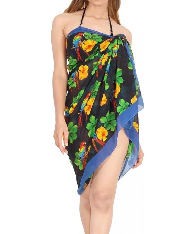 Women's Swimwear Summer Beach Dress Bikini Vacation Swimsuit Swim Cover Up Long Pareos Bathing Suit Sarong for Women Onyx, Fl...