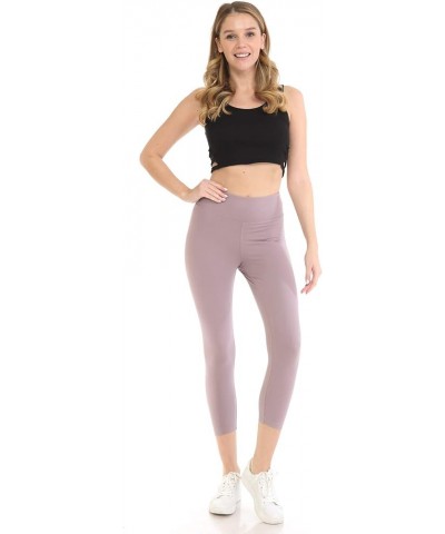 High Waisted ActiveFlex Leggings for Women - Capri & Full Length Women's Leggings Yoga Capri Violet Verbena $7.55 Activewear