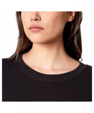 Ladies' Lightweight Crewneck Brushed Tunic Sweatshirt Black $15.61 Hoodies & Sweatshirts