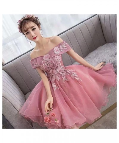 Women's Off Shoulder Appliques Short Prom Dresses Tulle Teens Juniors Homecoming Dress Black $26.00 Dresses