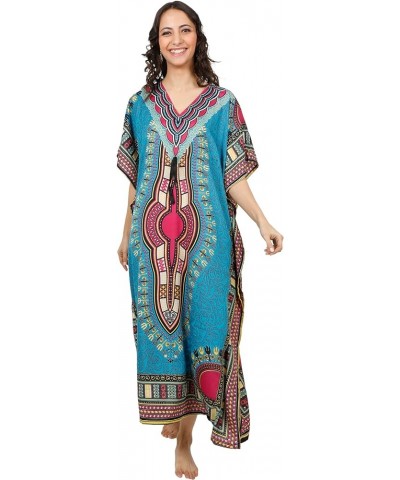 Women African Kaftan Maxi Swimsuit Beach Cover Up Nightwear Loungewear Casual Dress Ladies Dashiki Caftan Free Size… Alkc-tea...