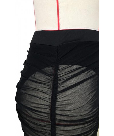 Womens Leggings High Waisted - Sexy Skinny Mesh See Through Pants Party Clubwear Ruched Black With Briefs $11.50 Leggings