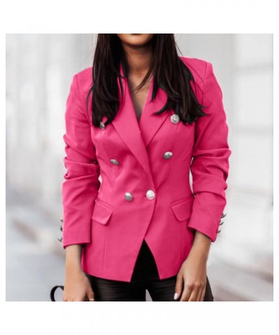 Plus Size Blazer for Women Open Front Long Sleeve Blazer Jacket Coat Business Casual Slim Suit Jackets 4775-nfhhse-a-hotpink ...