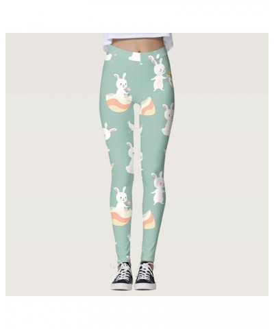 Women's Happy Easter Day Leggings 2023 Spring Cute Rabbits Plus Size Leggings Tights Funny Bunny Workout Yoga Pants Ag-d $7.3...