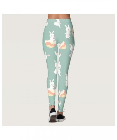 Women's Happy Easter Day Leggings 2023 Spring Cute Rabbits Plus Size Leggings Tights Funny Bunny Workout Yoga Pants Ag-d $7.3...