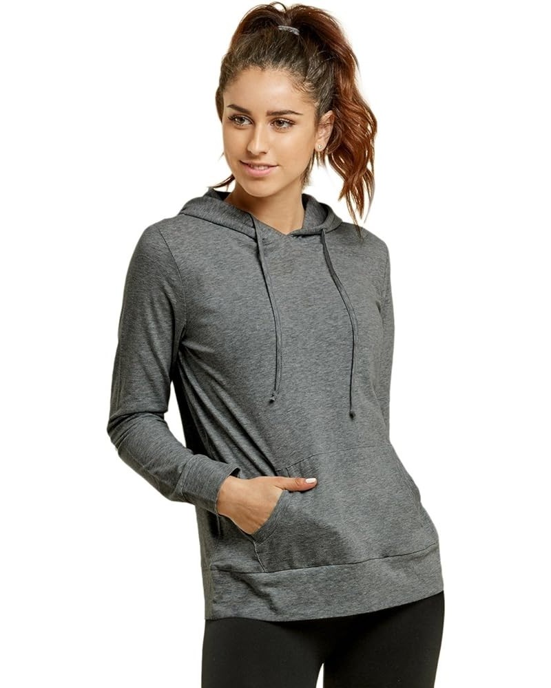 Women's Thin Cotton Pullover Hoodie Sweater Charcoal $14.81 Hoodies & Sweatshirts