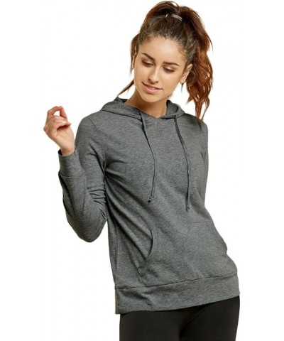 Women's Thin Cotton Pullover Hoodie Sweater Charcoal $14.81 Hoodies & Sweatshirts