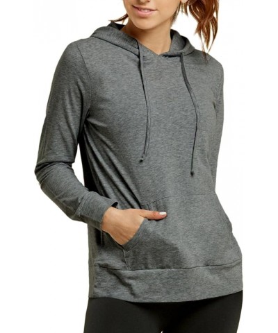 Women's Thin Cotton Pullover Hoodie Sweater Charcoal $14.81 Hoodies & Sweatshirts