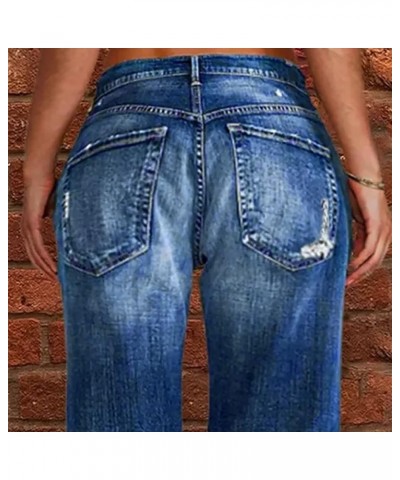 Women's Flared Jeans High Waisted Distressed Ripped Frayed Hem Trendy Denim Pants Bell Bottom Jeans for Women Blue 05 $5.81 J...