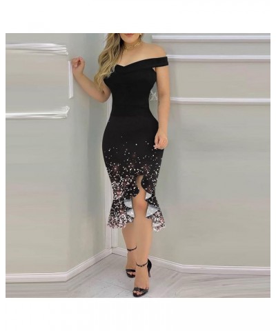 Bodycon Dress for Women Sexy Slit Ruffles Hem Cutout Floral Slim Lace Long Sleeve Dress Elegant Club Party Dress Z 03 Pink $3...