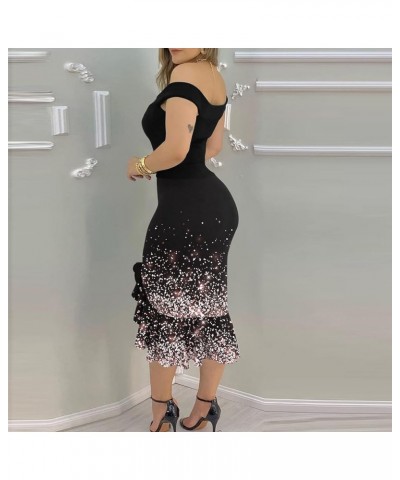 Bodycon Dress for Women Sexy Slit Ruffles Hem Cutout Floral Slim Lace Long Sleeve Dress Elegant Club Party Dress Z 03 Pink $3...