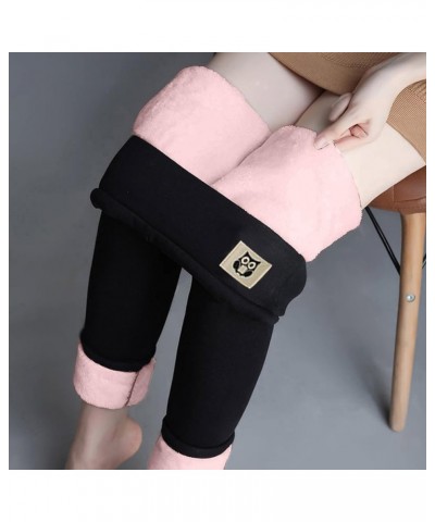 Fleece Lined Leggings for Women Plus Size Winter Warm Thermal Leggings Workout Pockets Thicken Cashmere Tights H-black $6.39 ...