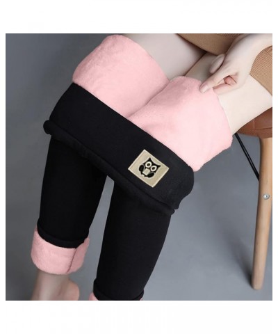 Fleece Lined Leggings for Women Plus Size Winter Warm Thermal Leggings Workout Pockets Thicken Cashmere Tights H-black $6.39 ...