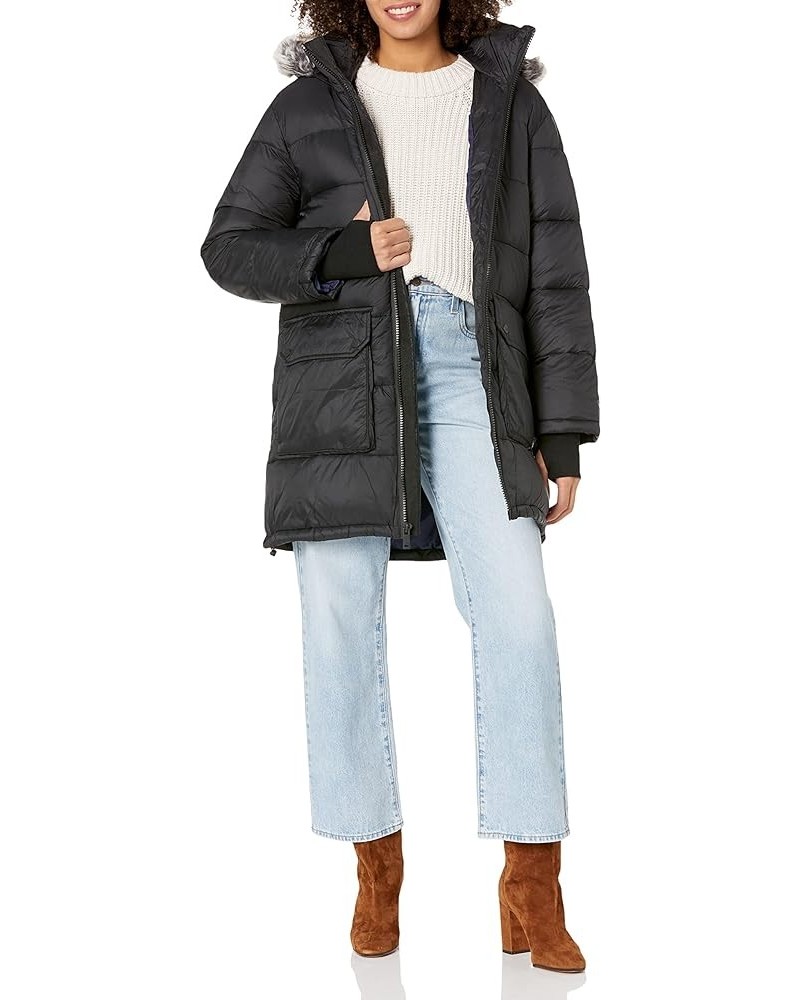 Women's Ozzy Mid-Length Puffer Jacket Black $72.67 Jackets