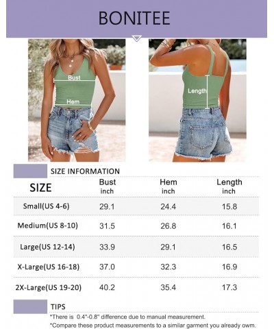 Women Casual Basic Sleeveless V Neck Ribbed Knitted Y2k Crop Tank Top 8-pink $10.80 Tanks