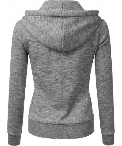 Womens Long Sleeve Zip Up Hoodie Top Color Block Basic Casual Hooded Sweatshirt Awohol170_marledcharcoal $16.81 Hoodies & Swe...