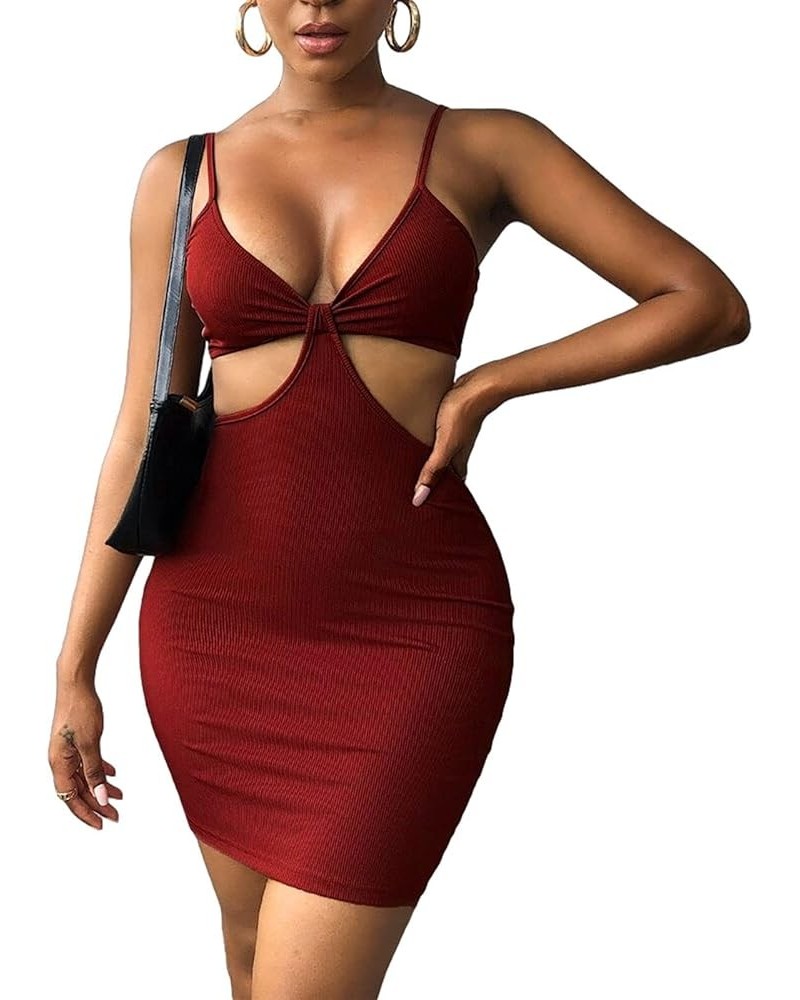 Womens Mini Dress Summer Sexy Sleeveless Slim Fit Club Party Bodycon Short Dress Y2k Beach Sundress Streetwear Red 05 $9.27 D...