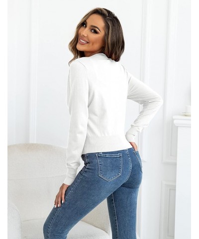 Women's Cropped Cardigans Sweaters Button Down Open Front Bolero Shrugs for Dresses, S-XL A-white $18.13 Sweaters