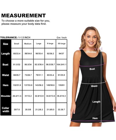 Women's Summer Sleeveless Casual Dress Print Pleated Sun Dresses with Pockets Multi 24 $13.24 Dresses