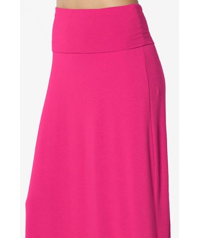 Women's S~3XL Women's Casual Lounge Solid Draped Jersey Relaxed Long Maxi Skirt Hot Pink $12.60 Skirts