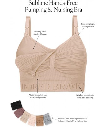 Sublime Hands Free Pumping Bra | Patented All-in-One Pumping & Nursing Bra with EasyClip Regular Latte $22.40 Bras