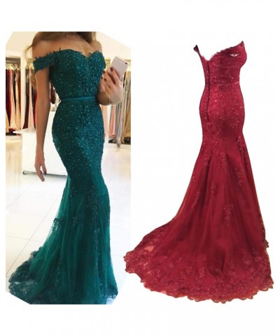 Women's Long Lace Mermaid Wedding Prom Dresses Formal Evening Gown P050 P122-yellow $42.77 Dresses