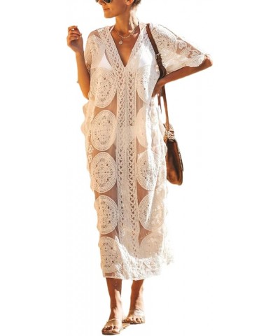 Caftans for Women Beachwear Turkish Long Swimsuit Cover up Kaftan Beach Dress Color 3 $16.49 Swimsuits