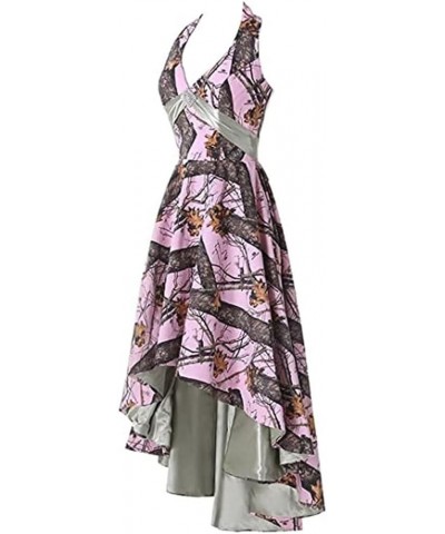 Women's Camouflage Prom Satin Wedding Bridal Dress E-burgundy $32.40 Dresses