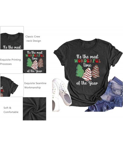 Merry Christmas Shirts for Women Xmas Buffalo Plaid Tree Shirt Top Short Sleeve Casual Graphic Print T Shirt Grey3 $11.79 T-S...