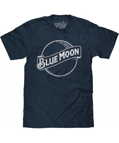 Men's Blue Moon Beer Logo Shirt Navy Heather $11.87 T-Shirts