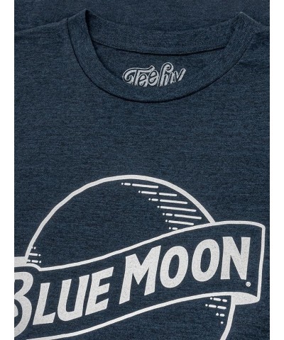 Men's Blue Moon Beer Logo Shirt Navy Heather $11.87 T-Shirts