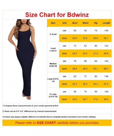 Women's Spaghetti Strap Sleeveless Bodycon Maxi Dress Scoop Neck Open Back Sexy Long Dress Sundresses 5459-1 Darkblue $11.75 ...