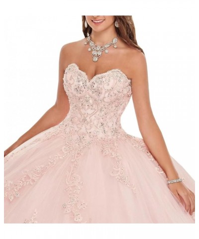 Ball Gown Quinceanera Dresses with Long Sleeves Tulle Lace Appliqued Prom Dress Sweetheart Formal Party Gowns for Women Brigh...