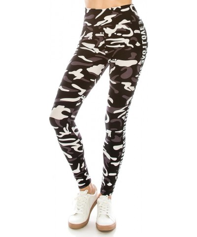 Legging Women Track Pants - High Waisted Premium Soft Stretch Buttery Racing Stripe 1849 / 57 $10.71 Leggings