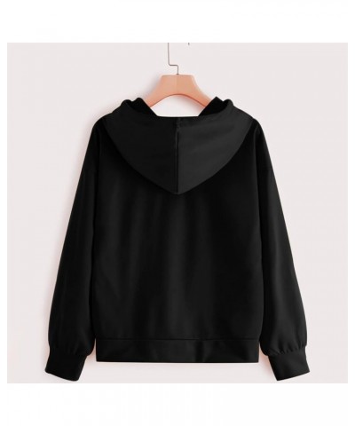 Cute Hoodies for Women Teen Girls Heart Graphic Sweatshirt Oversized Y2K Fashion Pullover Pocket Hooded Fall Tops E-black $6....