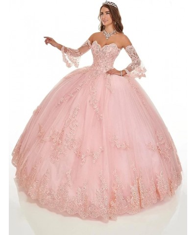 Long Sleeve Quinceanera Dresses Puffy Tulle Ball Gown Prom Dress Sweet 15 16 Dresses Plum $63.00 Dresses